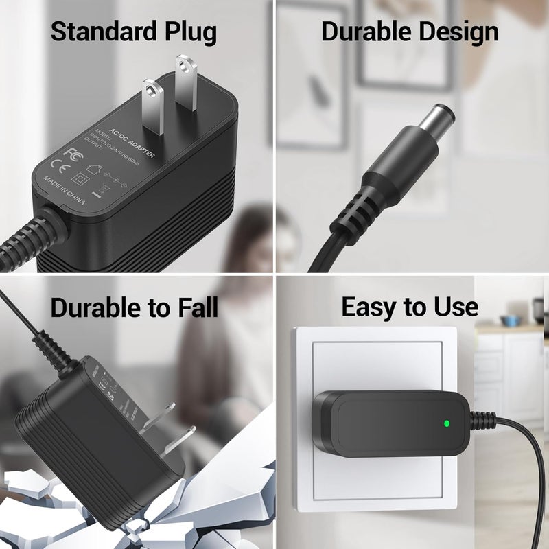 XHUCHINMAL مزود طاقة 9 فولت لمحول الطاقة Roland PSB-1U متوافق مع لوحة مفاتيح Roland PSB-120 ACB-120 ACF-120 ACK-120 ACI-120 VG-99 GT-10 SPD-SX AX-09 FA-06 شاحن لوحة المفاتيح الإلكترونية AC-DC بديل - Image 5